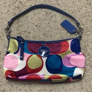 Multi-Colored Coach shoulder bag with 2 straps